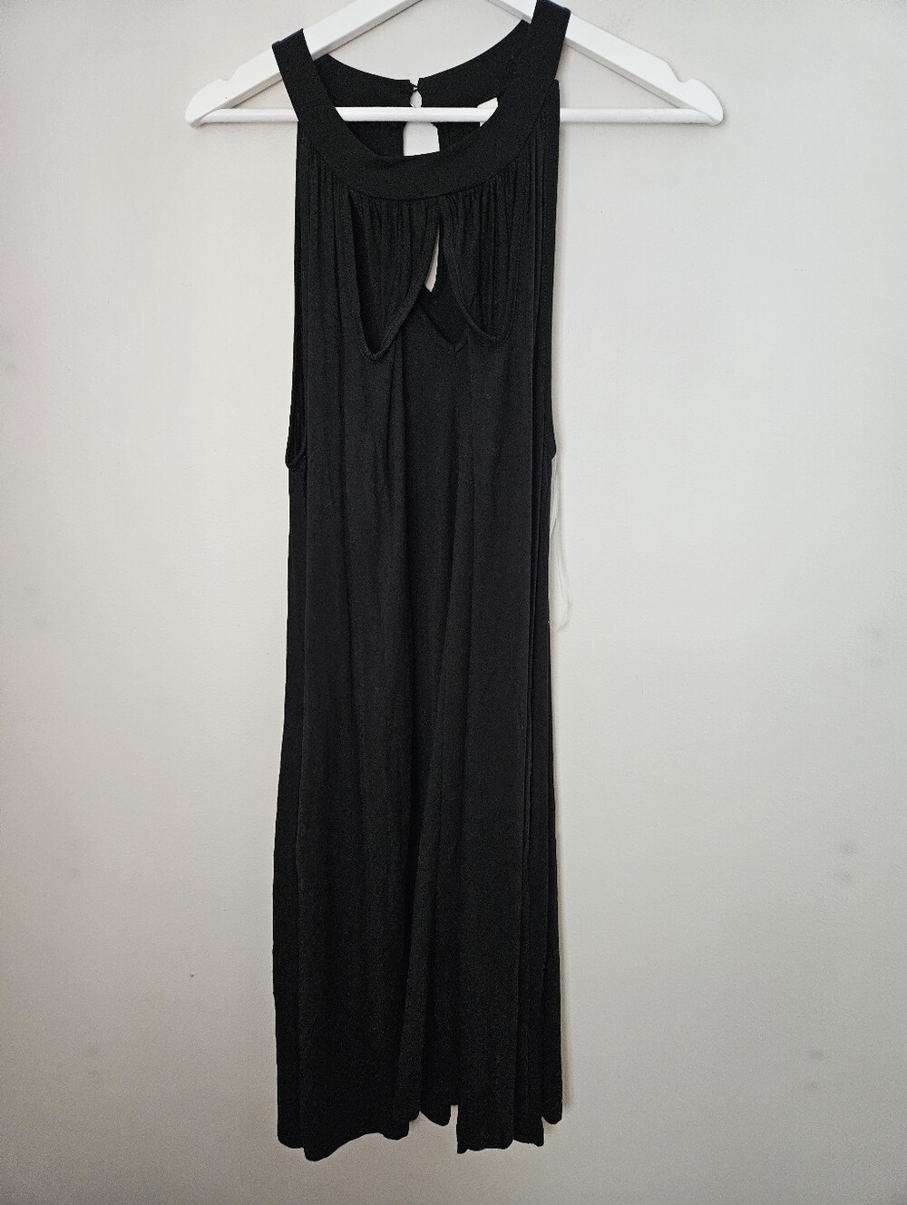 Vanilla Bay Hello Pink Black Sleeveless Keyhole Mini Dress NEW